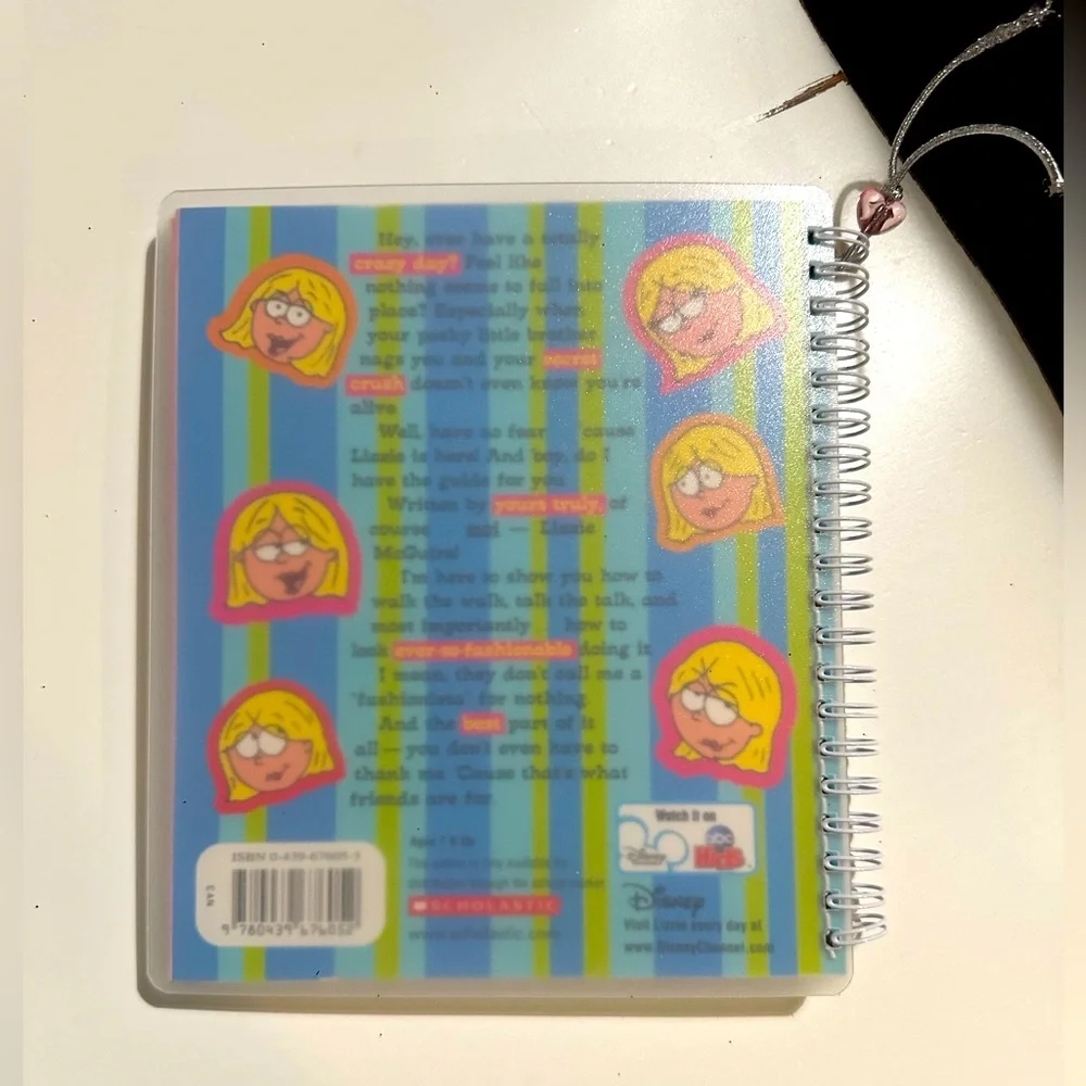 VTG 2004 DISNEY LIZZIE MCGUIRE LIFE ACCORDING TO LIZZIE JOURNAL NOTEBOOK STRIPED